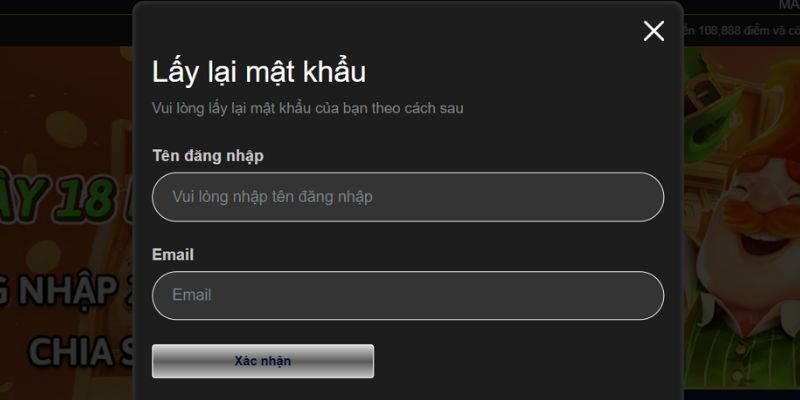 Hướng dẫn khôi phục mật khẩu đăng nhập Betvnd